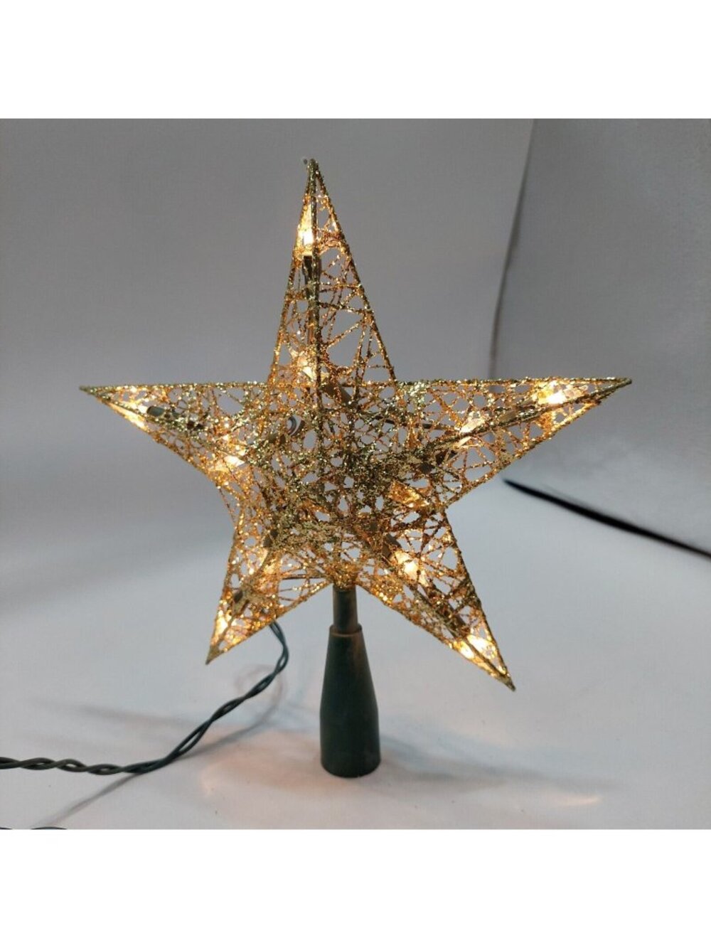 Kurt S. Adler Gold Tone Ten Light Tree Top For Inside